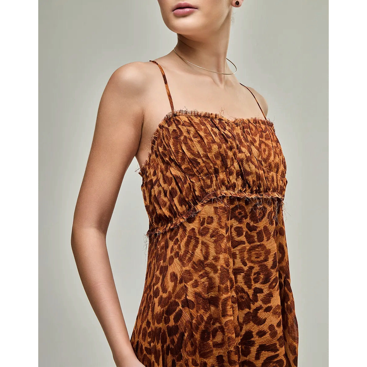 Vestido Belle Onça Marrom