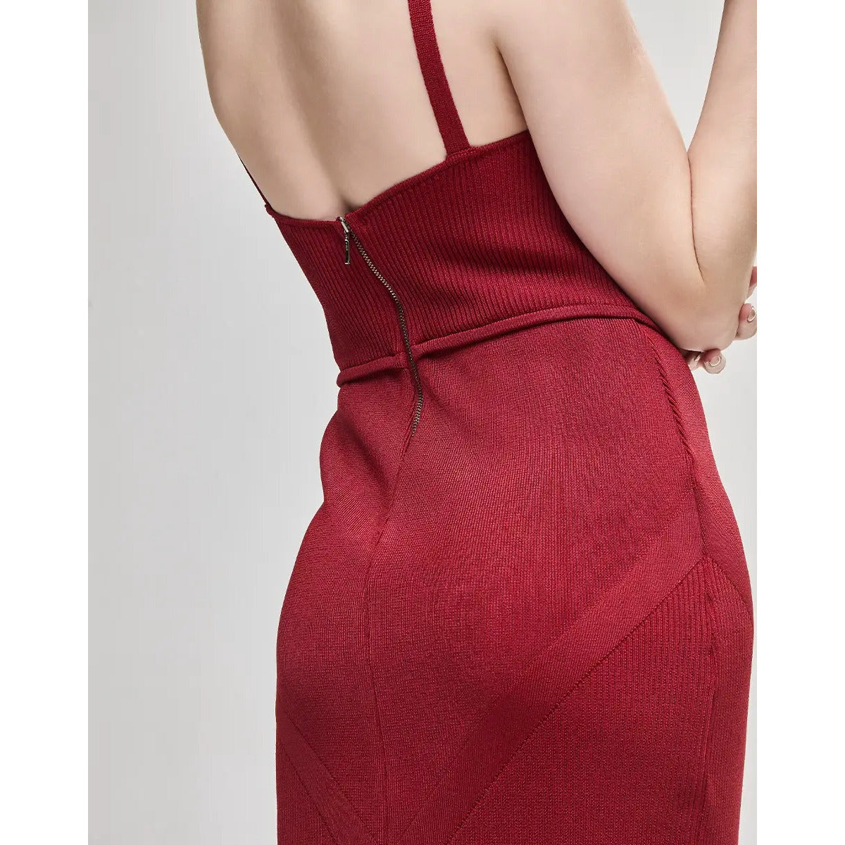 Vestido Tricot Corset Vermelho Burning
