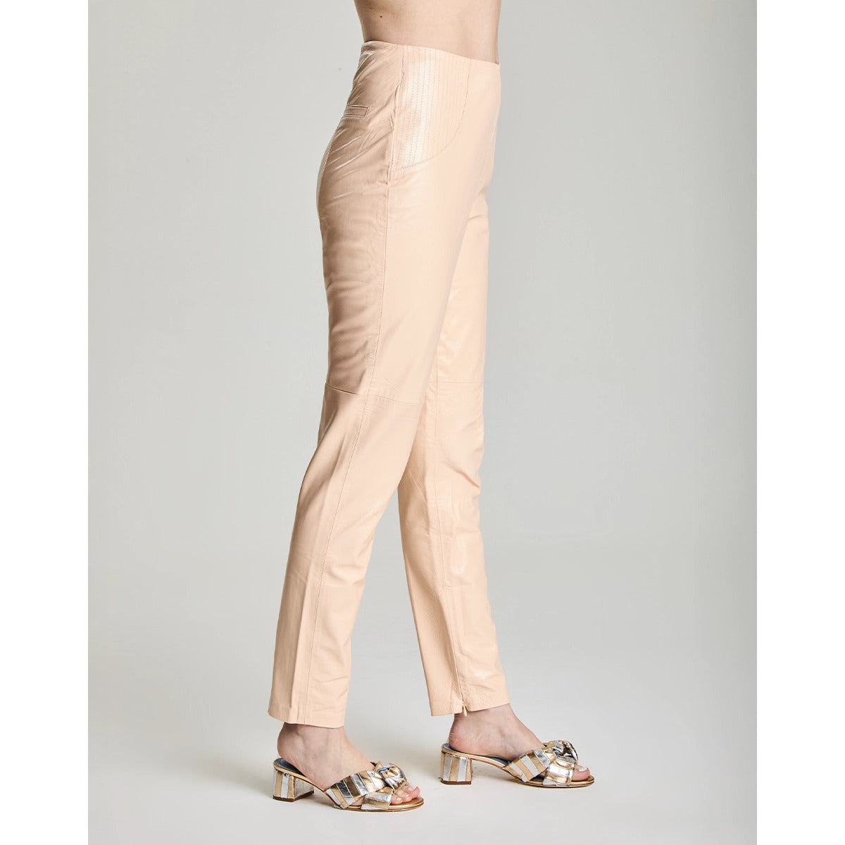Calça Pesponto Couro Myrtle