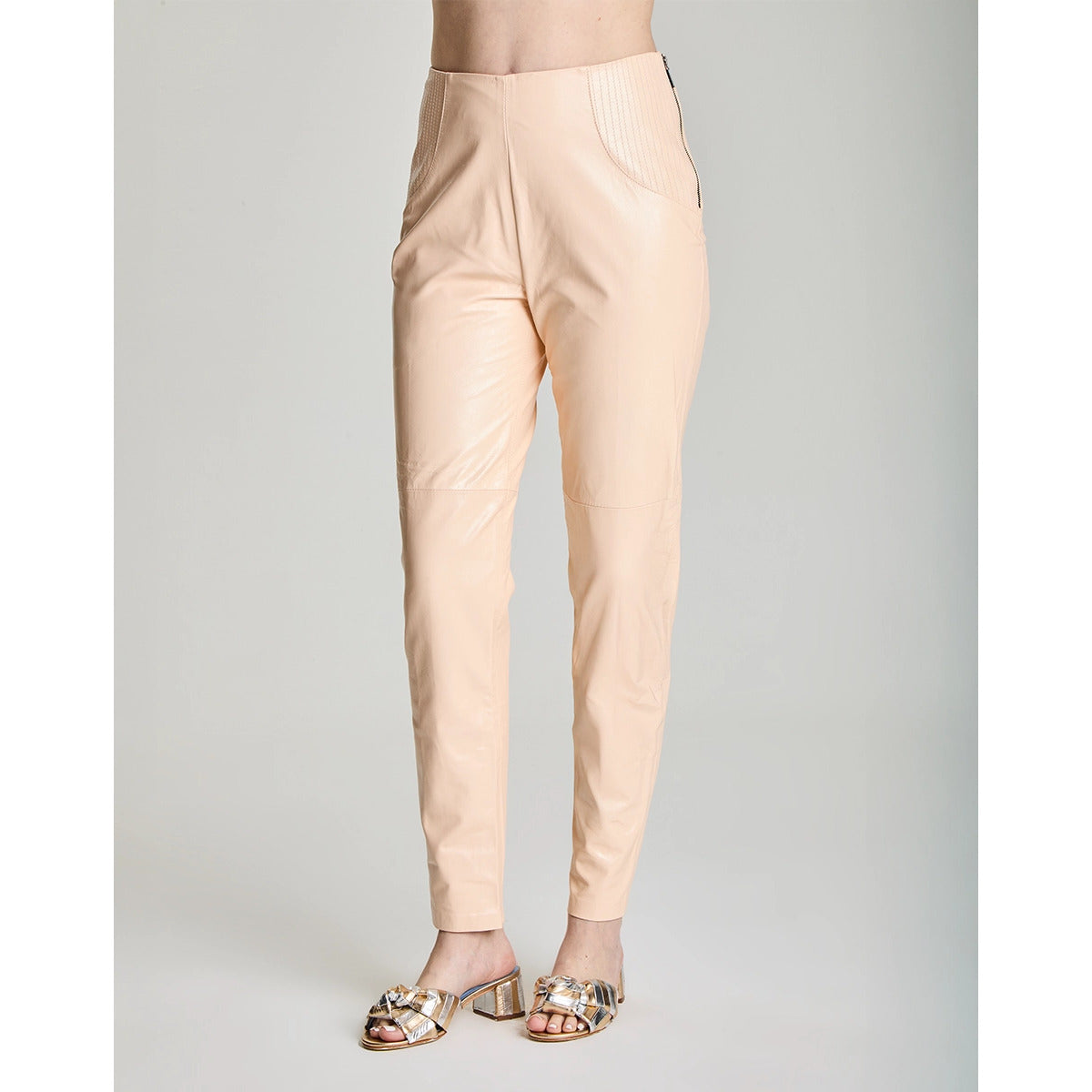 Calça Pesponto Couro Myrtle