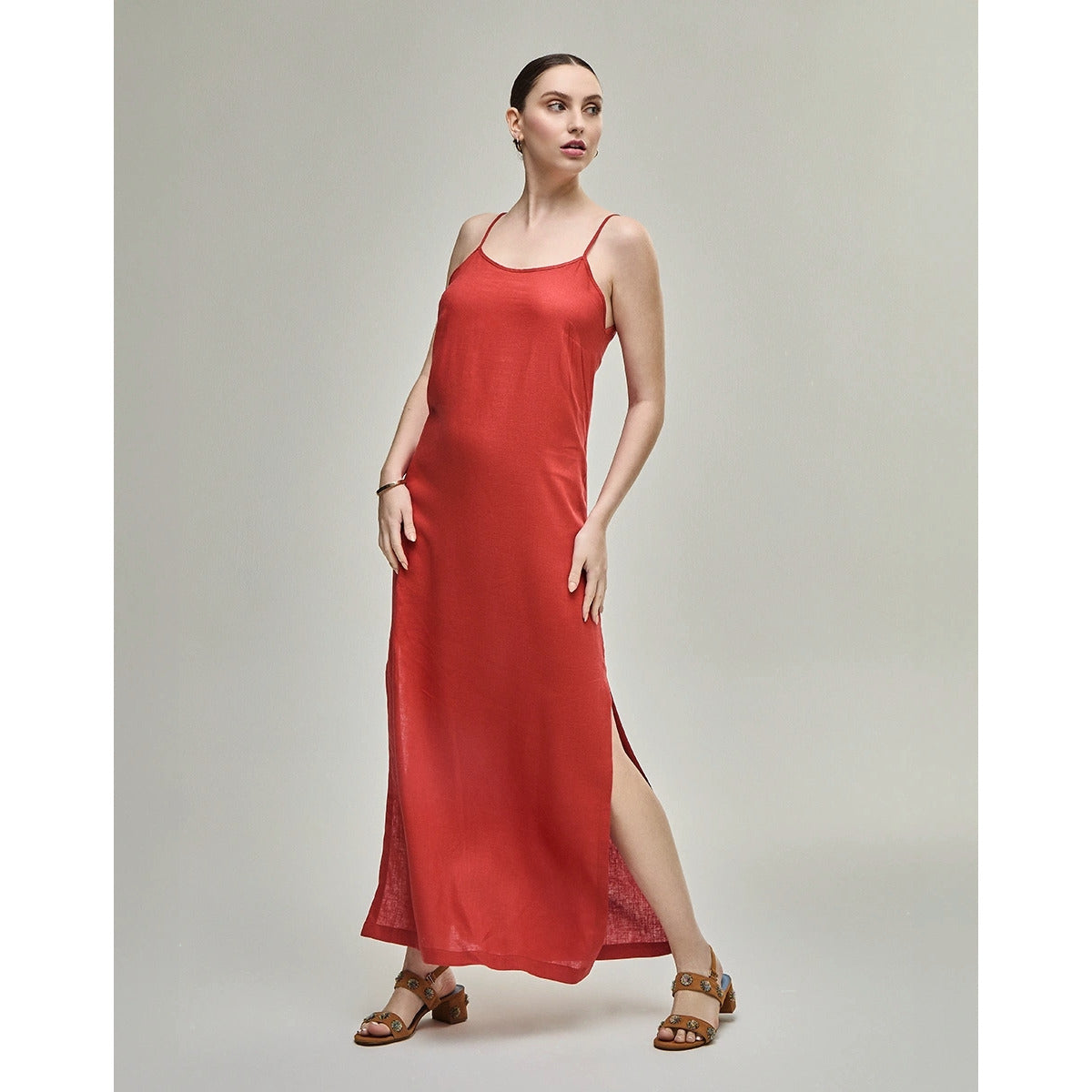 Vestido Decote V Cordas Zahra Madeira
