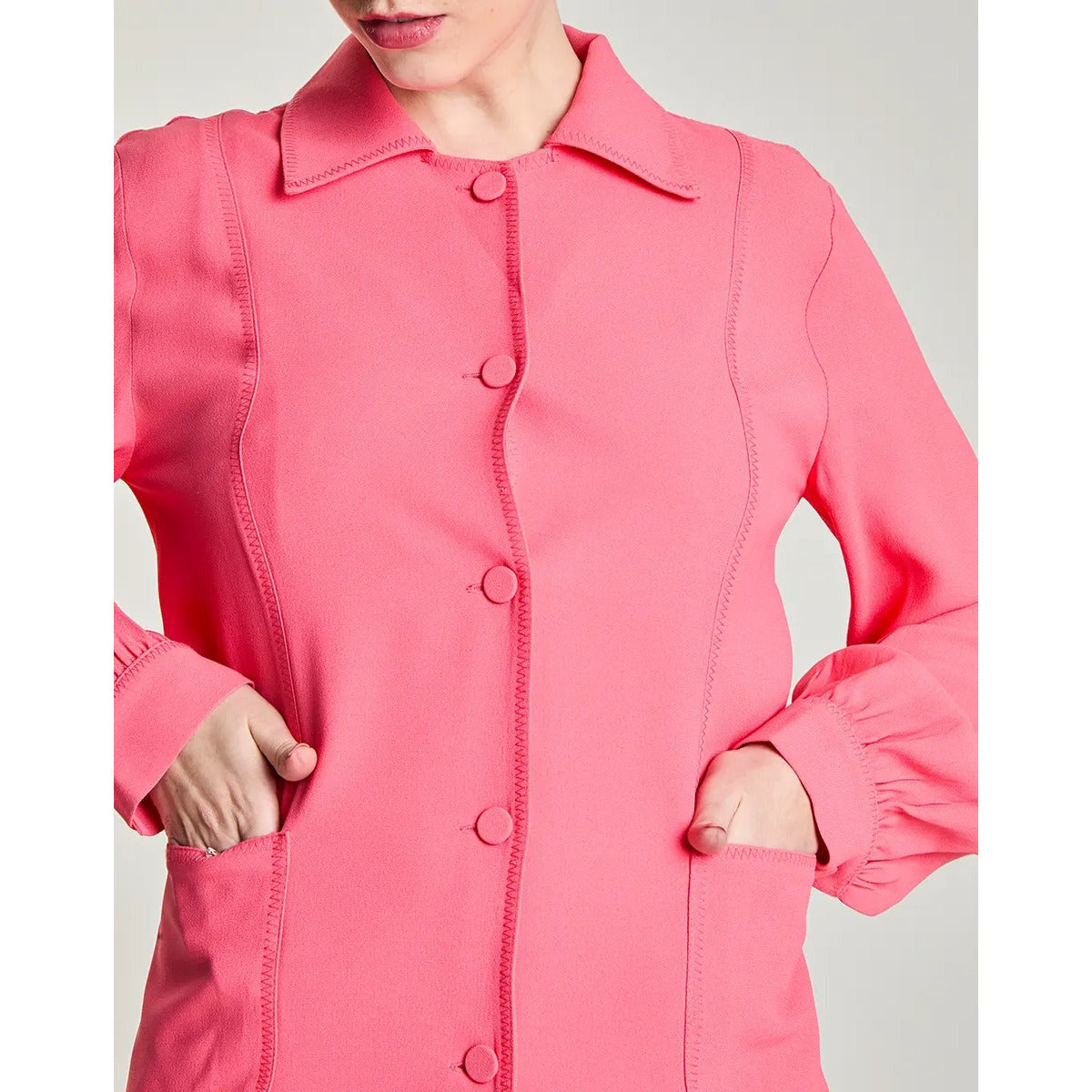 Camisa Longa Pesponto Zig Zag Espinela