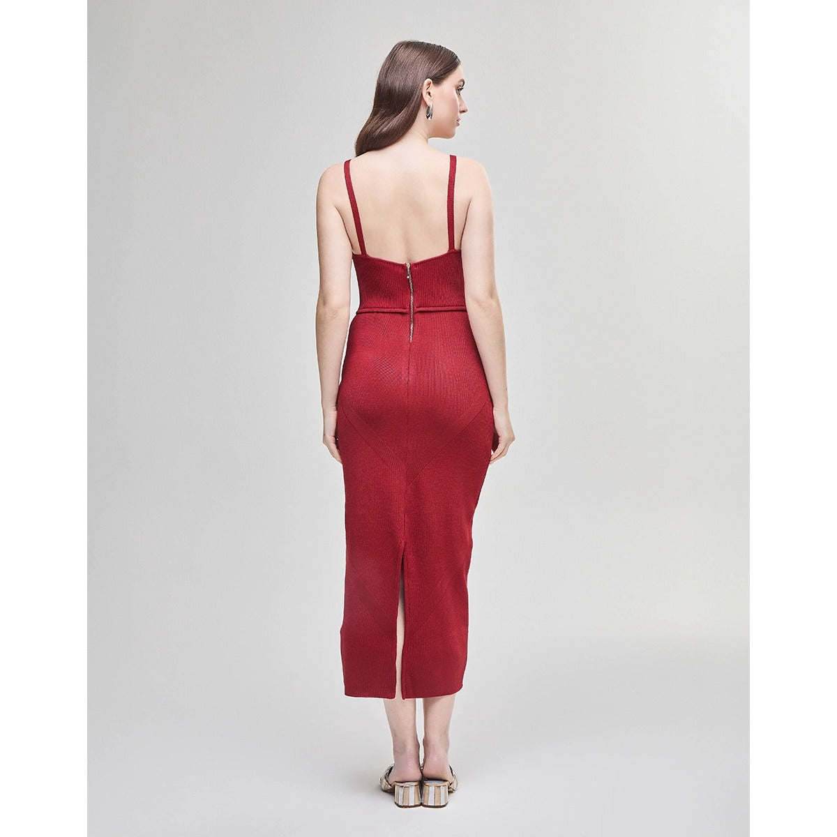 Vestido Tricot Corset Vermelho Burning