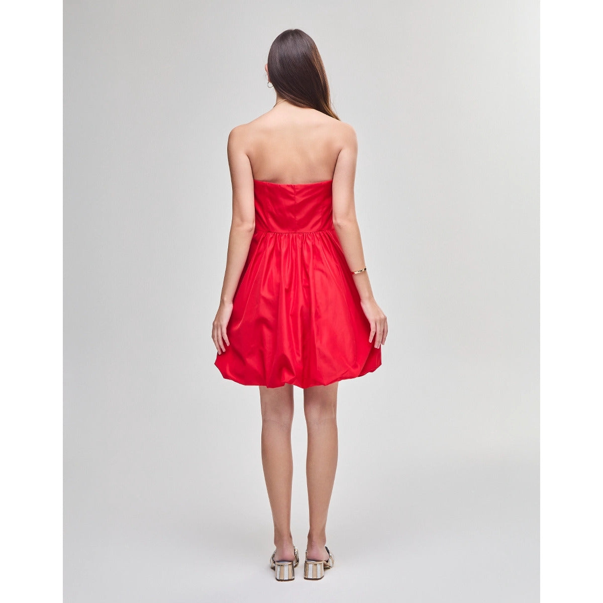 Vestido Curto Strapless Vermelho