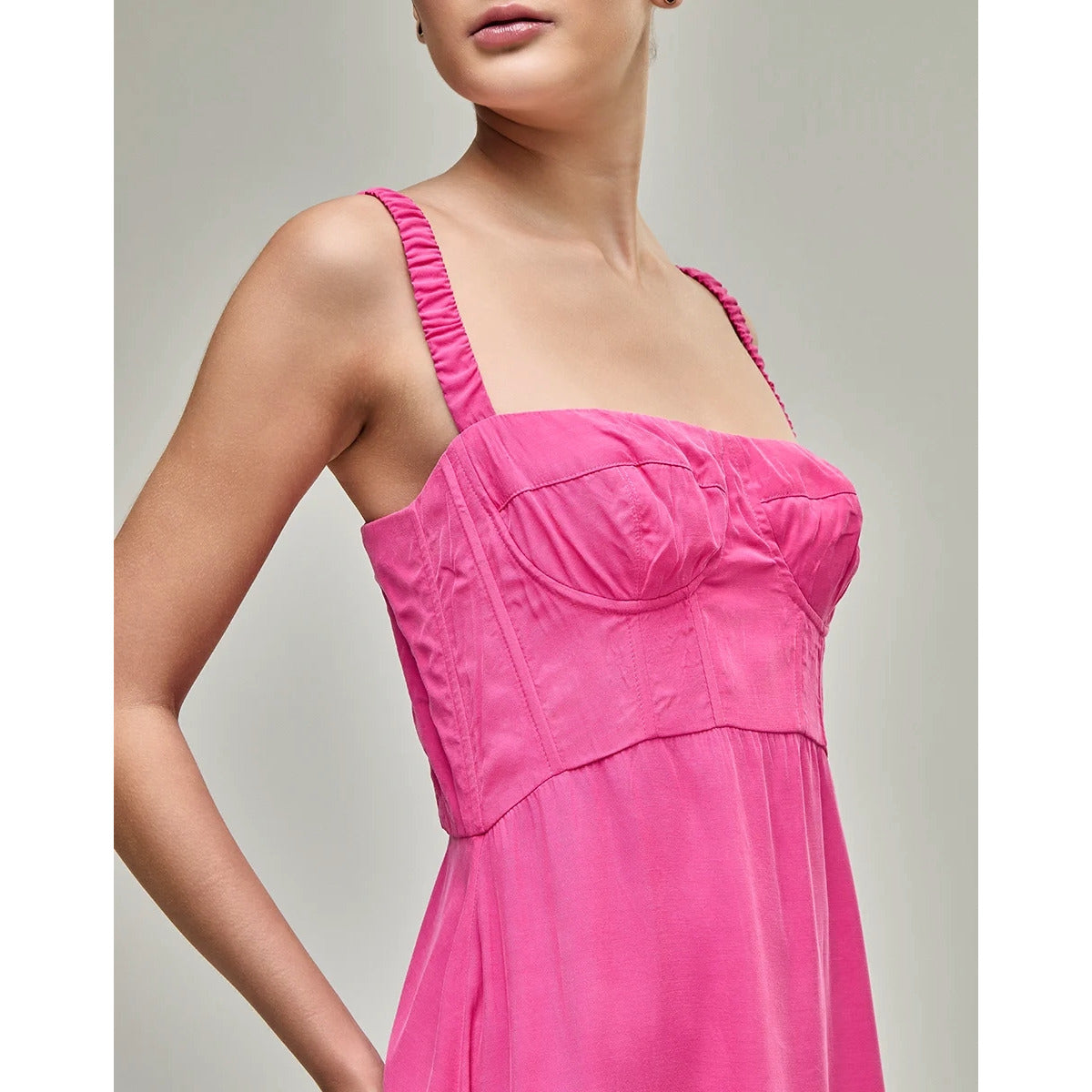 Vestido Meia Taça Rosa
