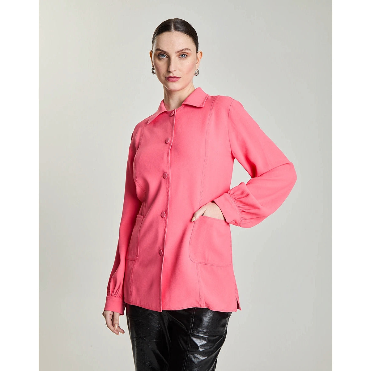 Camisa Longa Pesponto Zig Zag Espinela