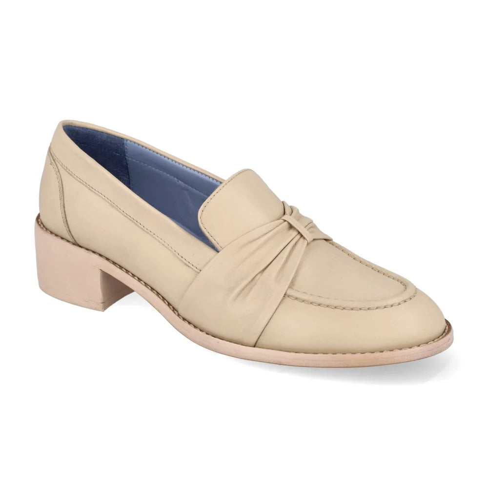 Penny Loafer Lace Pump Couro Nata