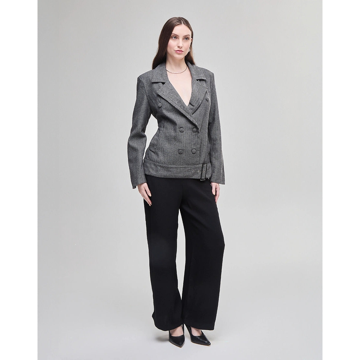 Calça Alfaitaria Bolso Diferenciado Preto