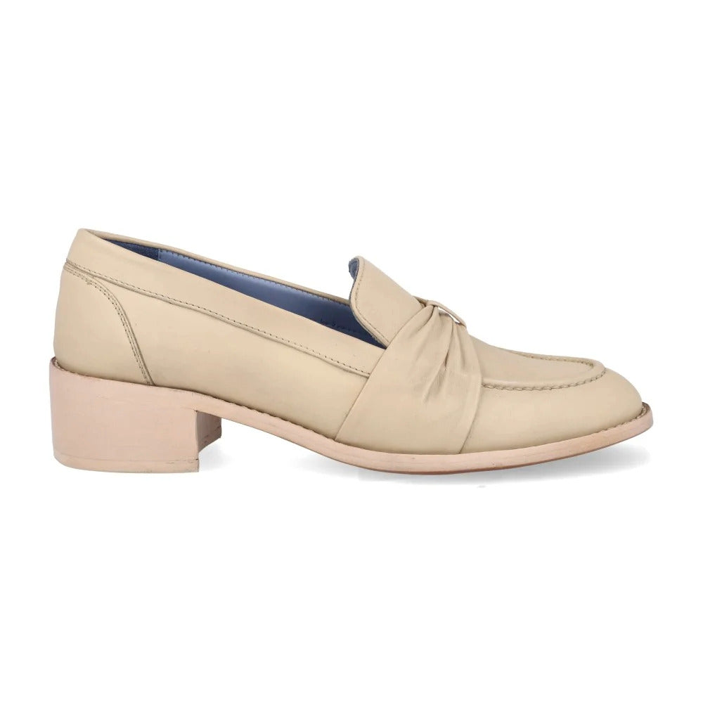 Penny Loafer Lace Pump Couro Nata