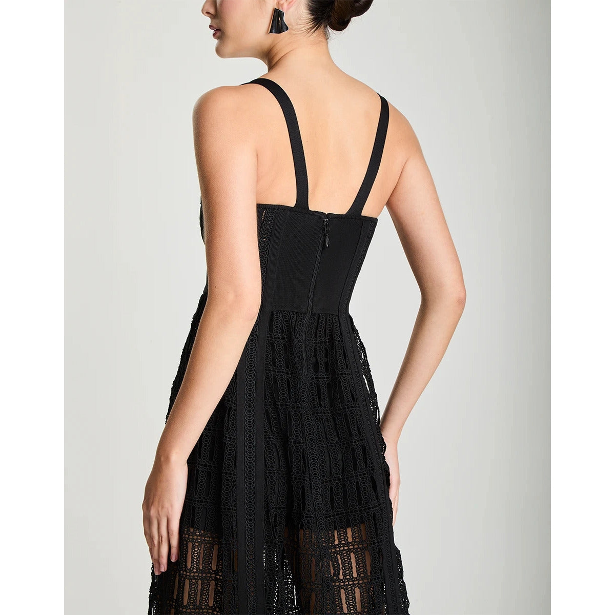 Vestido Midi Guipure Trama