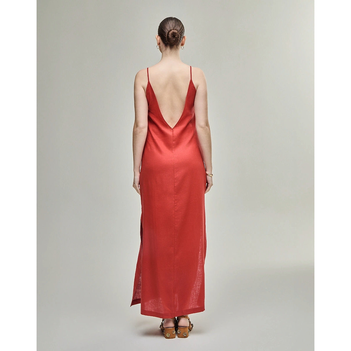 Vestido Decote V Cordas Zahra Madeira