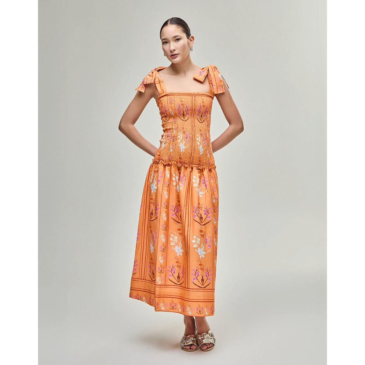 Vestido Louise Orquidea Laranja