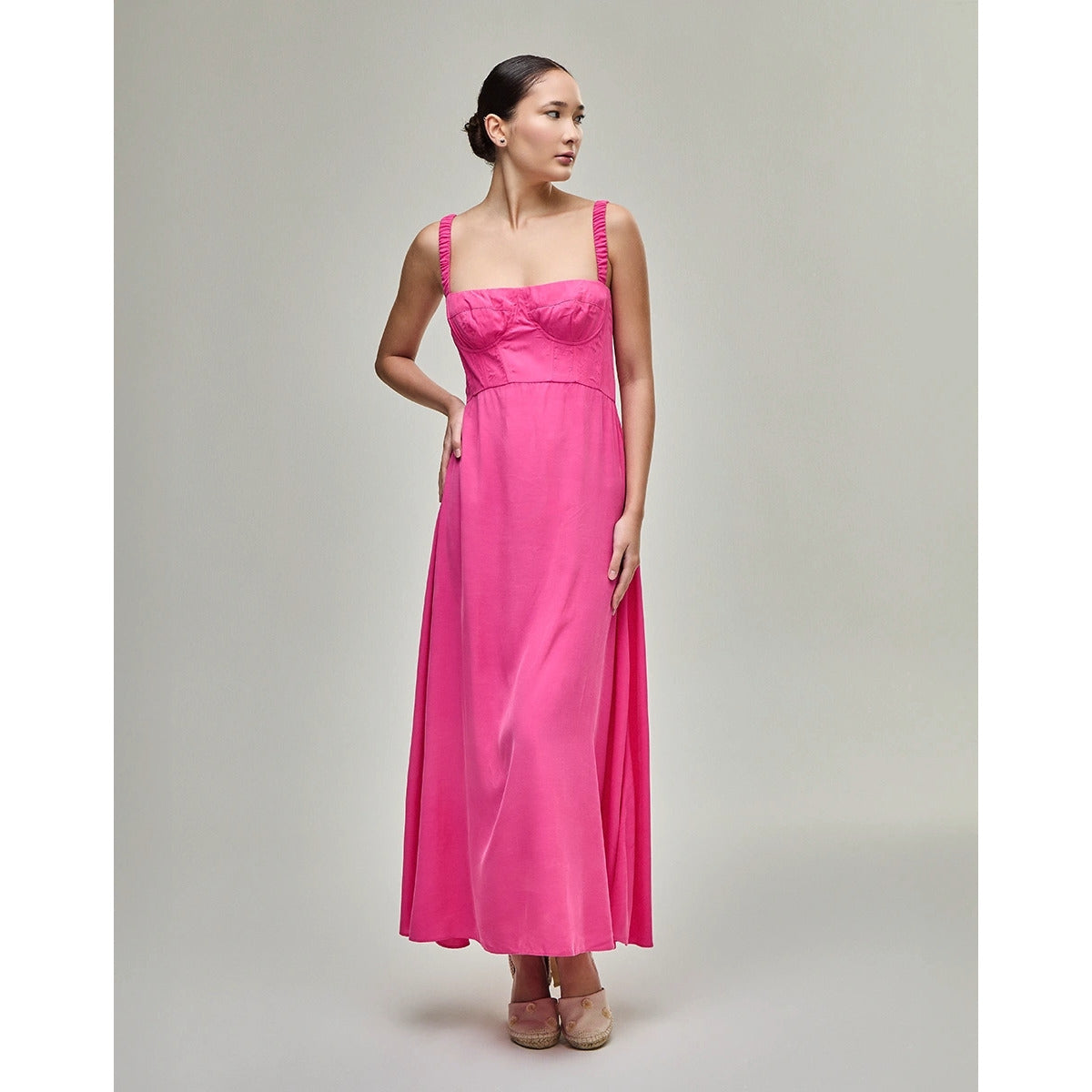 Vestido Meia Taça Rosa