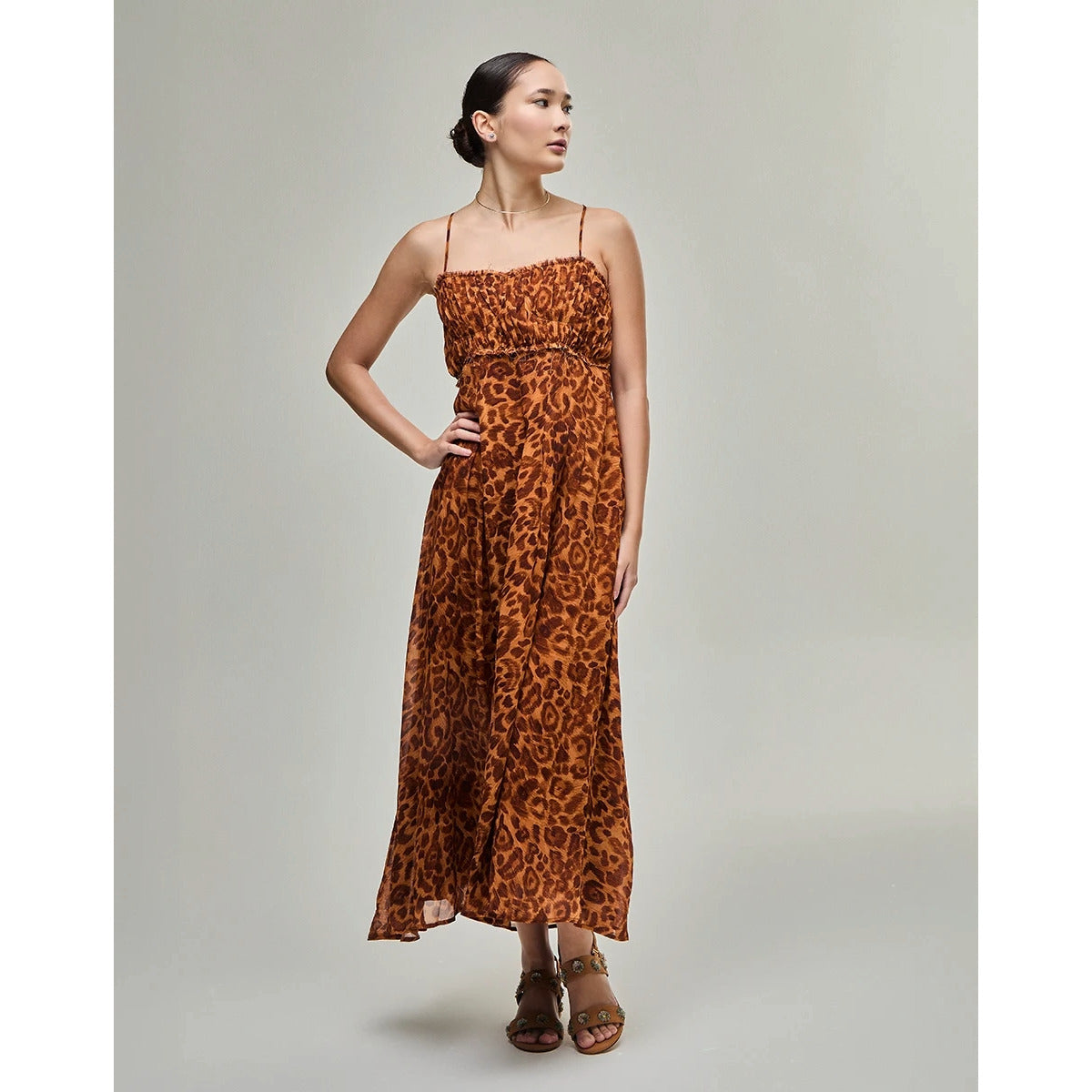 Vestido Belle Onça Marrom