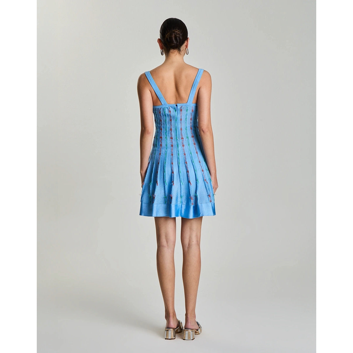 Vestido Curto Com Transparencia Junco