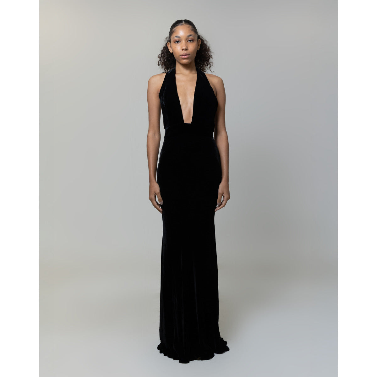 Vestido Frente Única Veludo I Elisa Lima