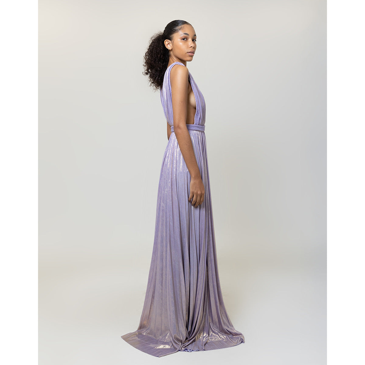 Vestido Decote V Malha Starglow I Elisa Lima