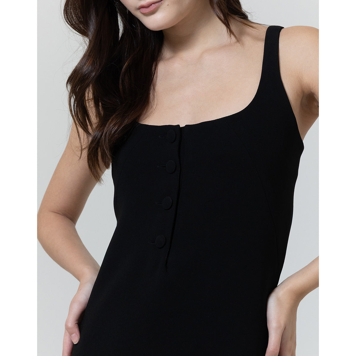 Vestido Alfaiataria com Barra Branca