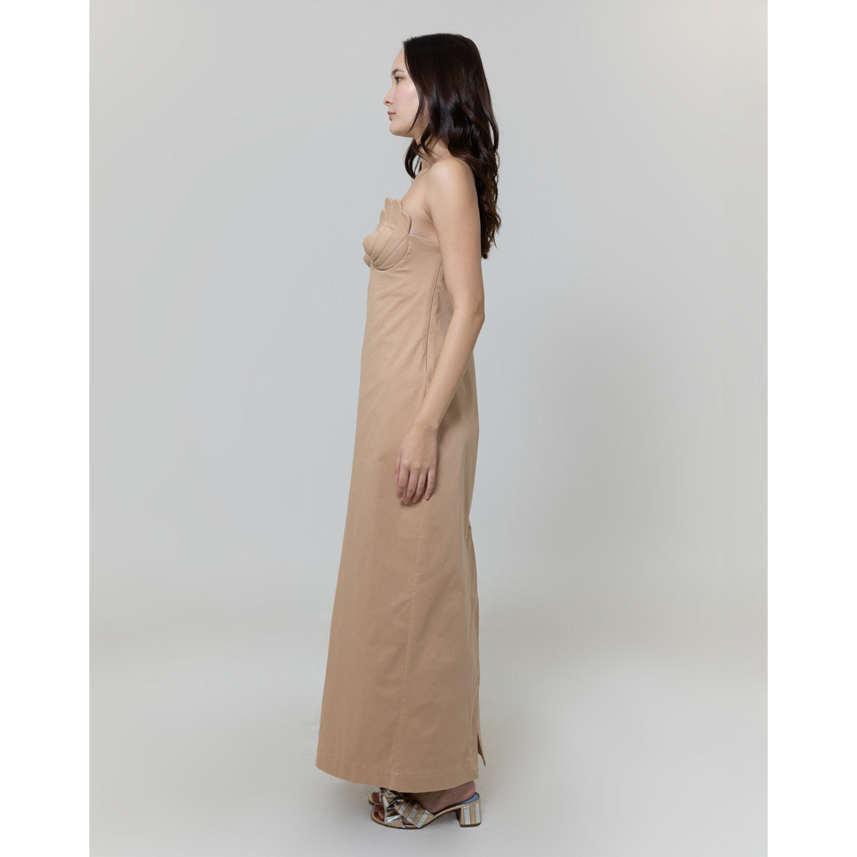 Vestido Longo Busto Concha