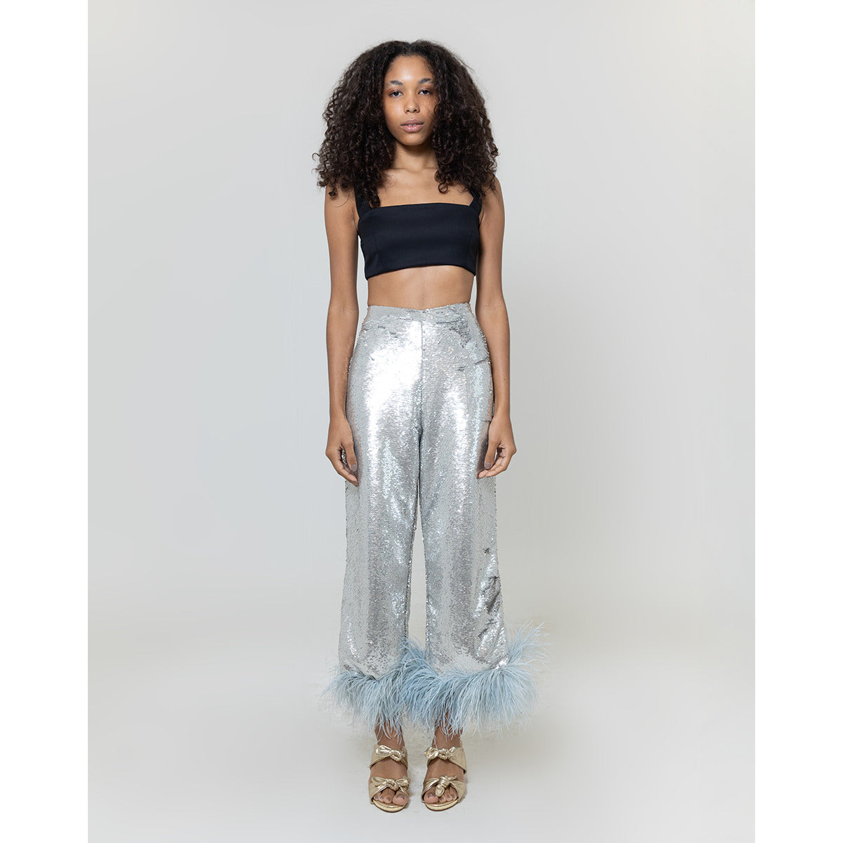 Calça Pantacourt Plumas