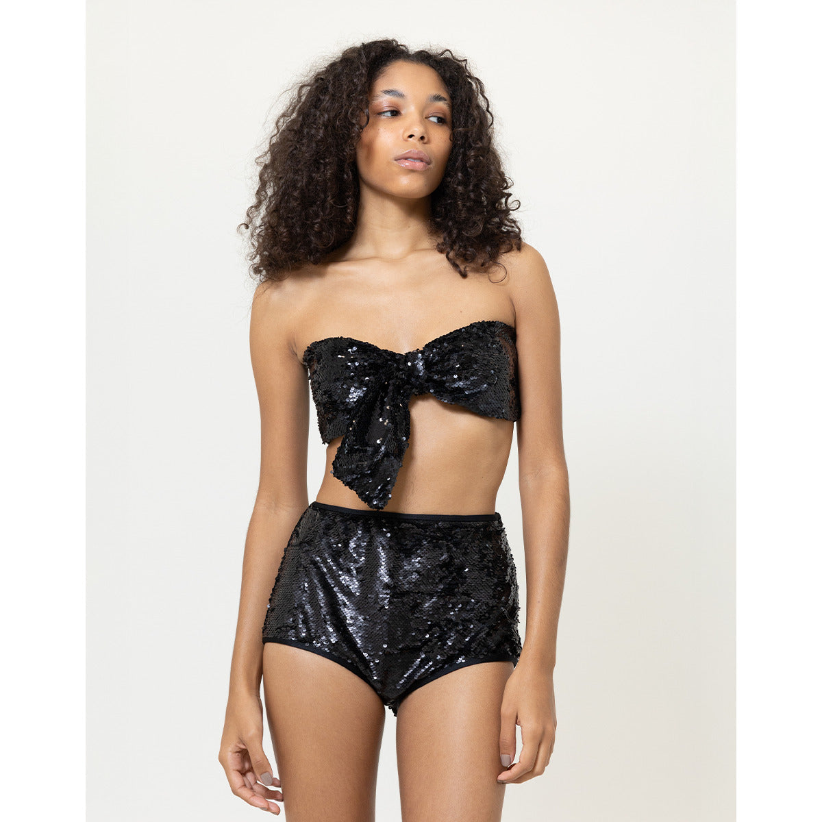 Hot Pants Top Laço Paete