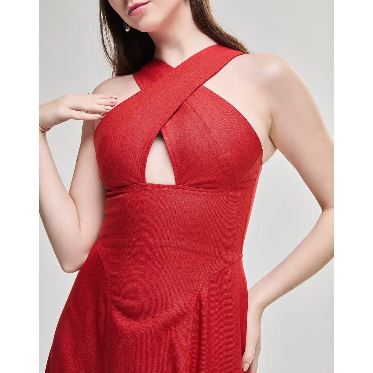 Vestido Midi Zaia Laranja Spicy Heinz