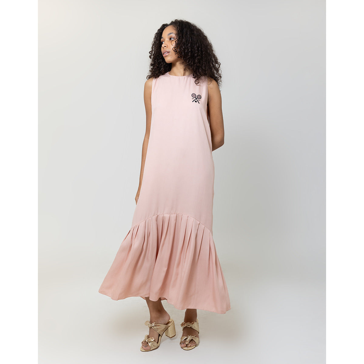 Vestido Midi Pregas Country Club