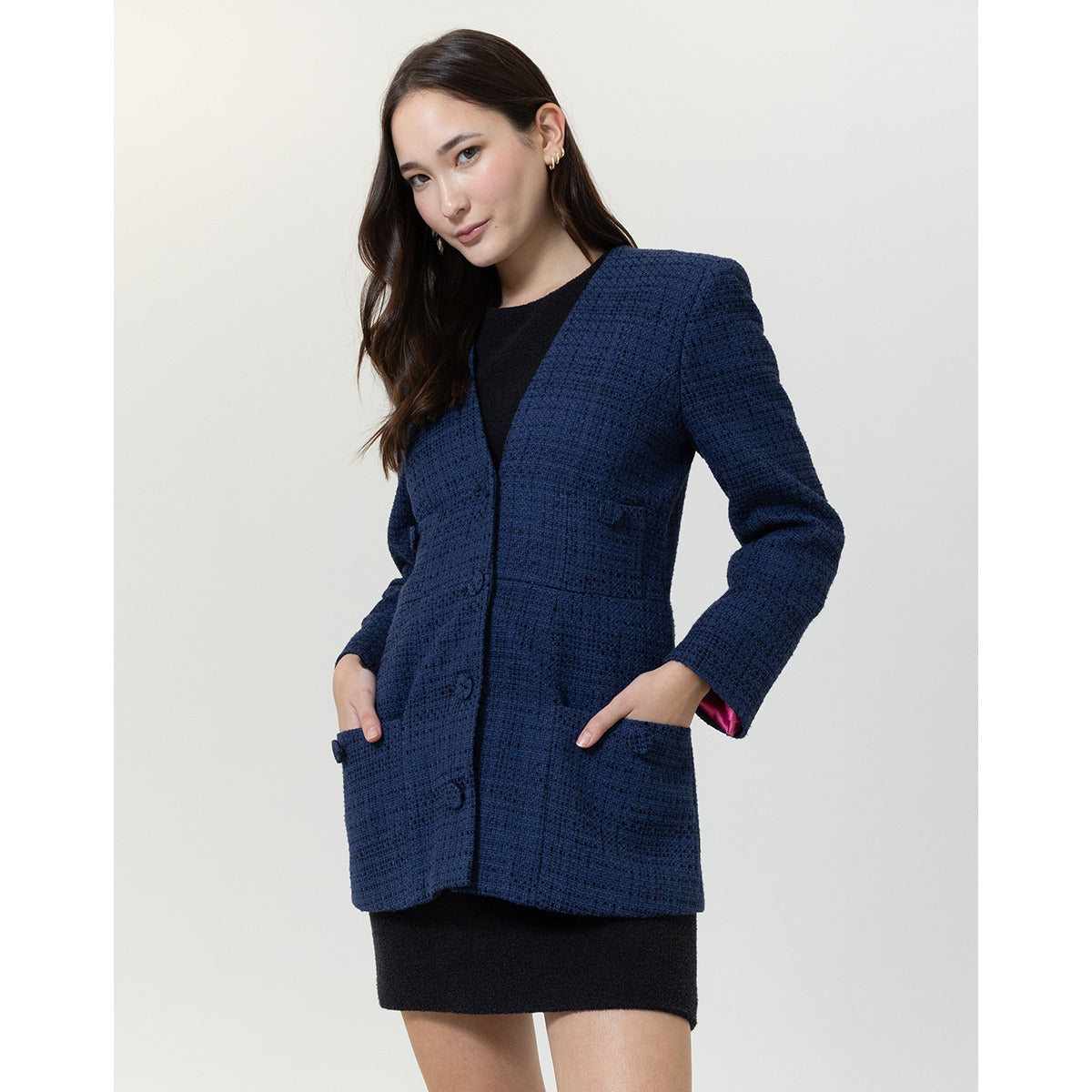 Blazer Tweed Azul