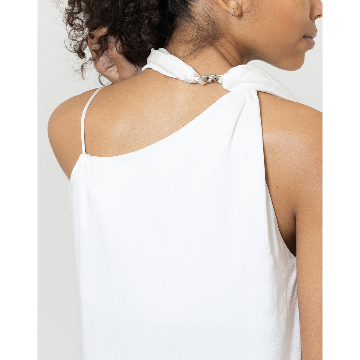 Vestido Gerbera Midi Branco