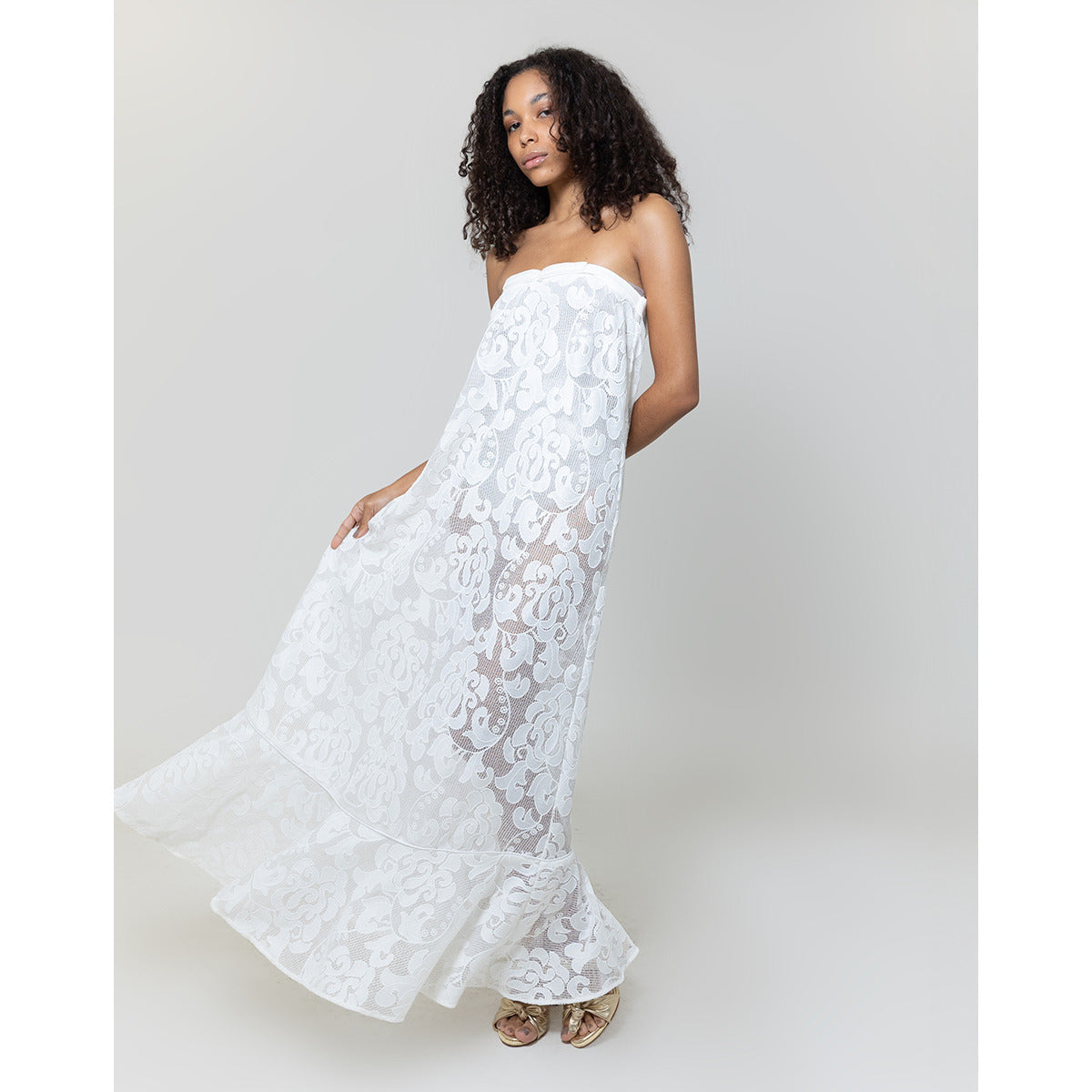 Vestido Longo TQC Jacquard