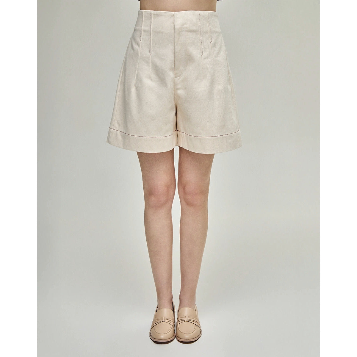 Bermuda Pesponto Off-White