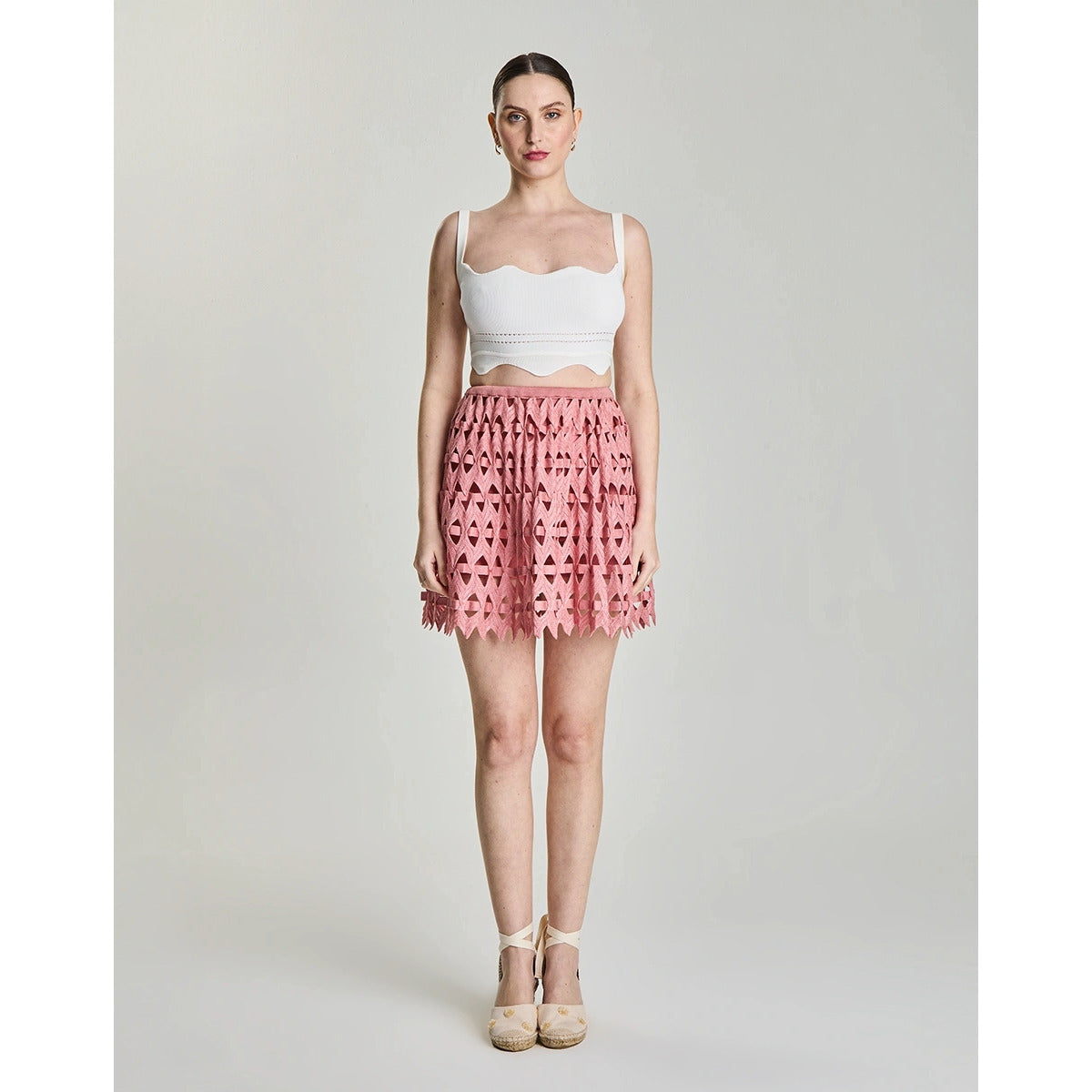 Shorts Saia Zig Plissado Ficus I Lolitta