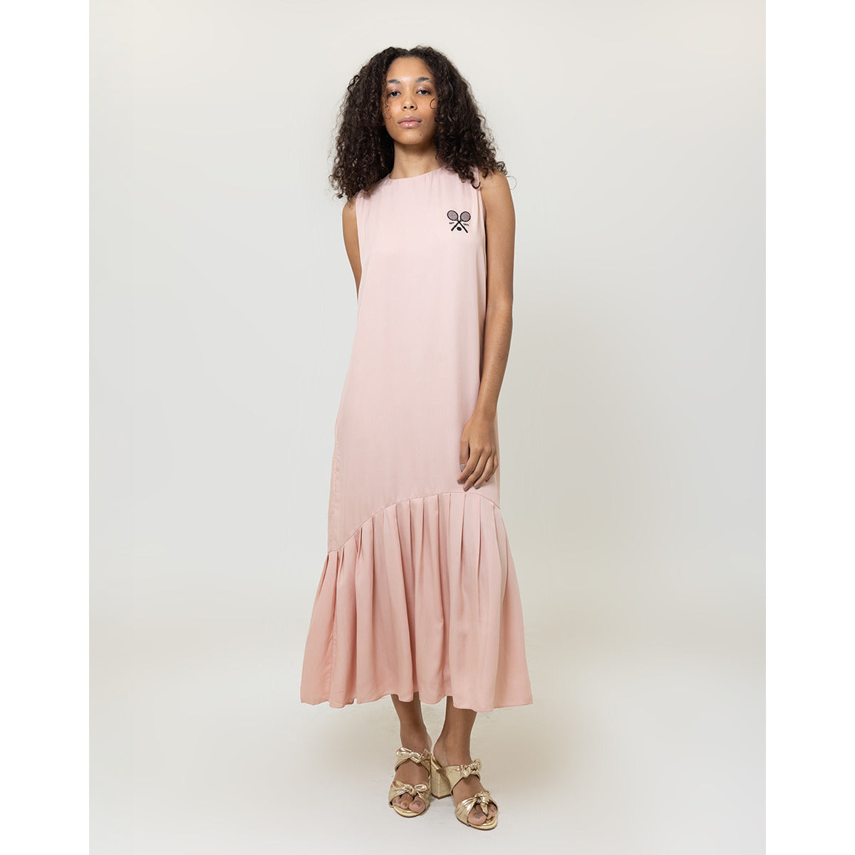 Vestido Midi Pregas Country Club