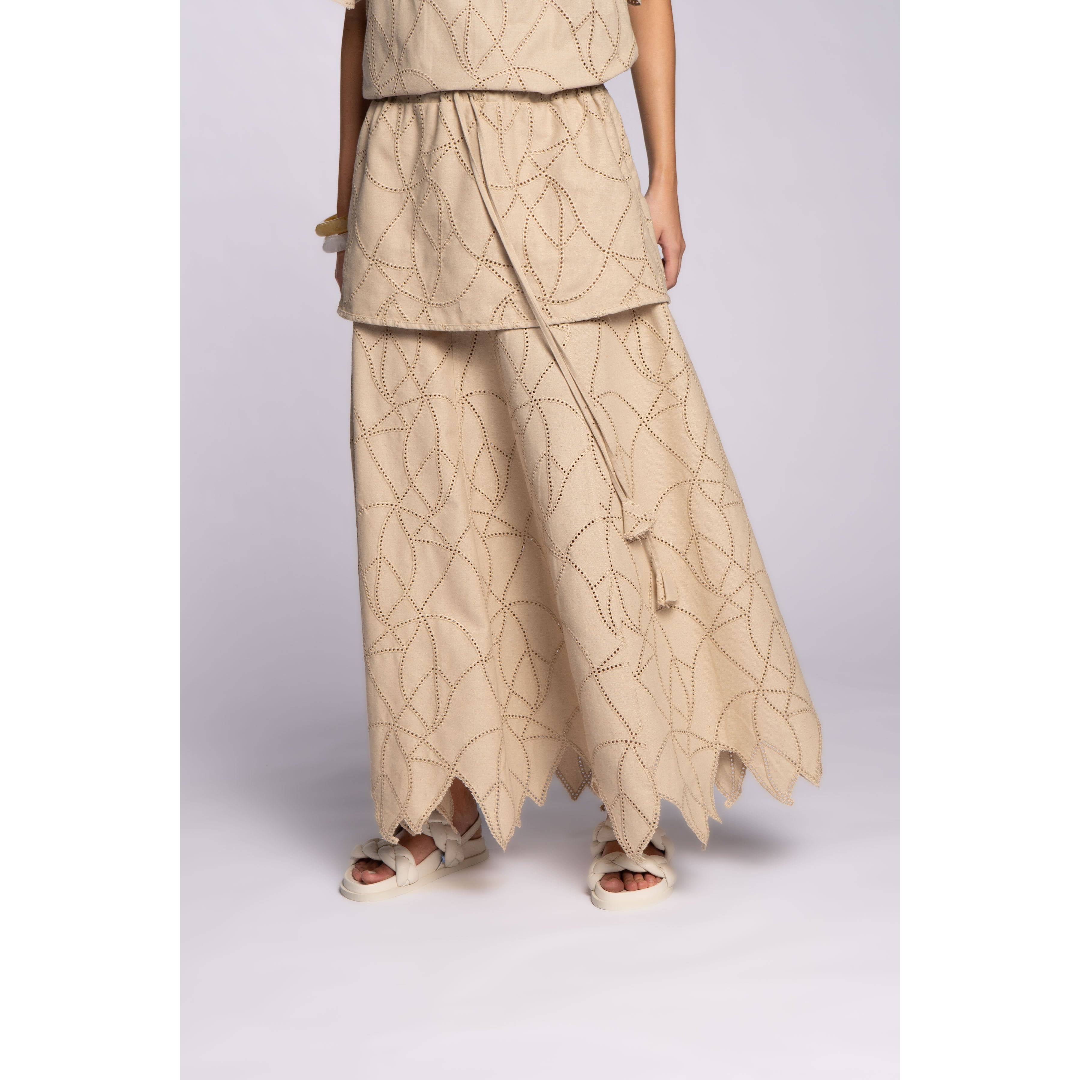 Vestido Peace Linho Russo Aveia I Sophia Hegg